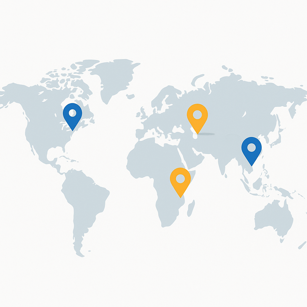 World map showing 2026 travel trend hot spots with colorful pins marking Southeast Asia, Japan small cities, Central Asia, and event destinations like Milan and North America 관련 이미지