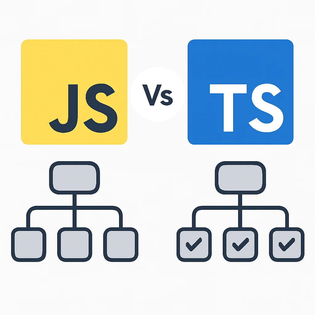 JavaScript와 TypeScript 타입 시스템 비교 다이어그램