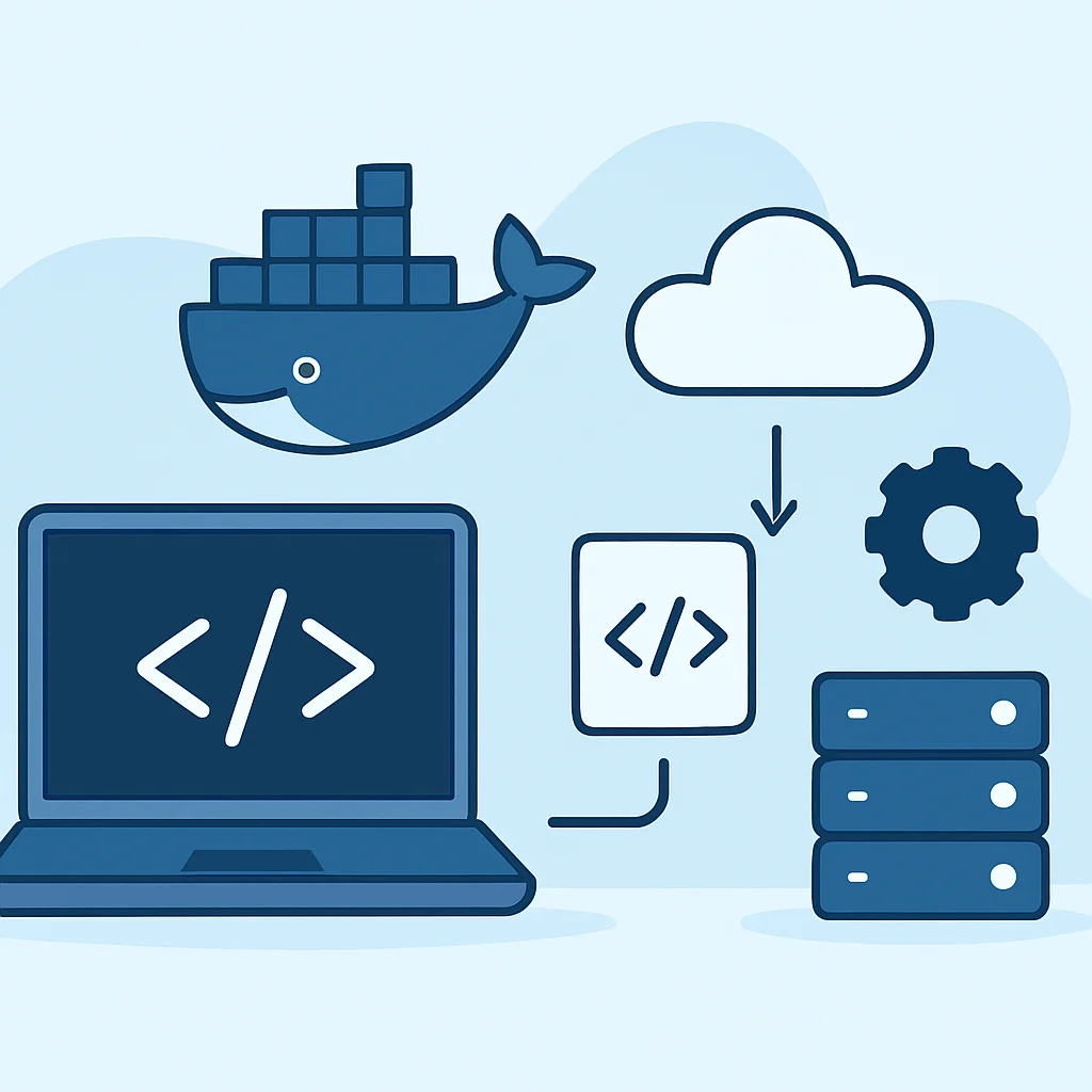 Docker 개발 환경 워크플로우 다이어그램