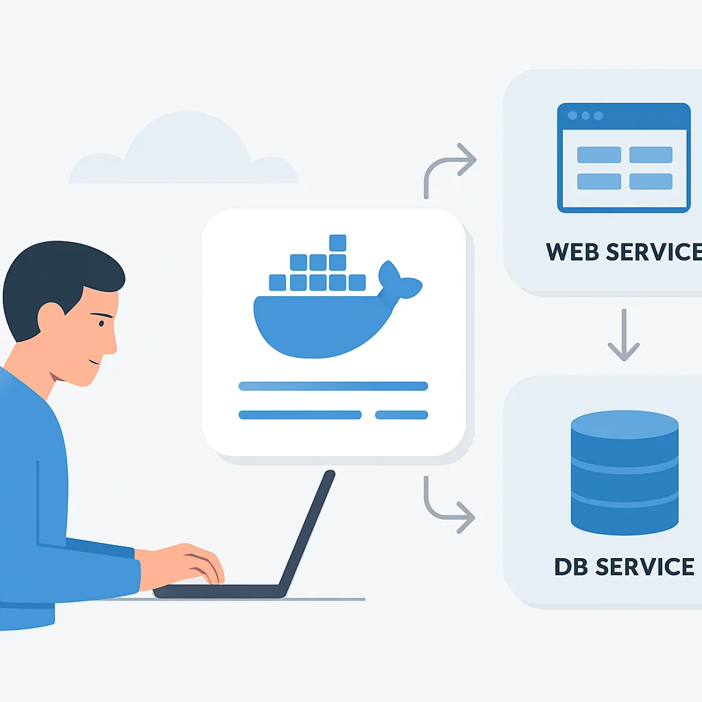 Docker 개발 환경 워크플로우 다이어그램