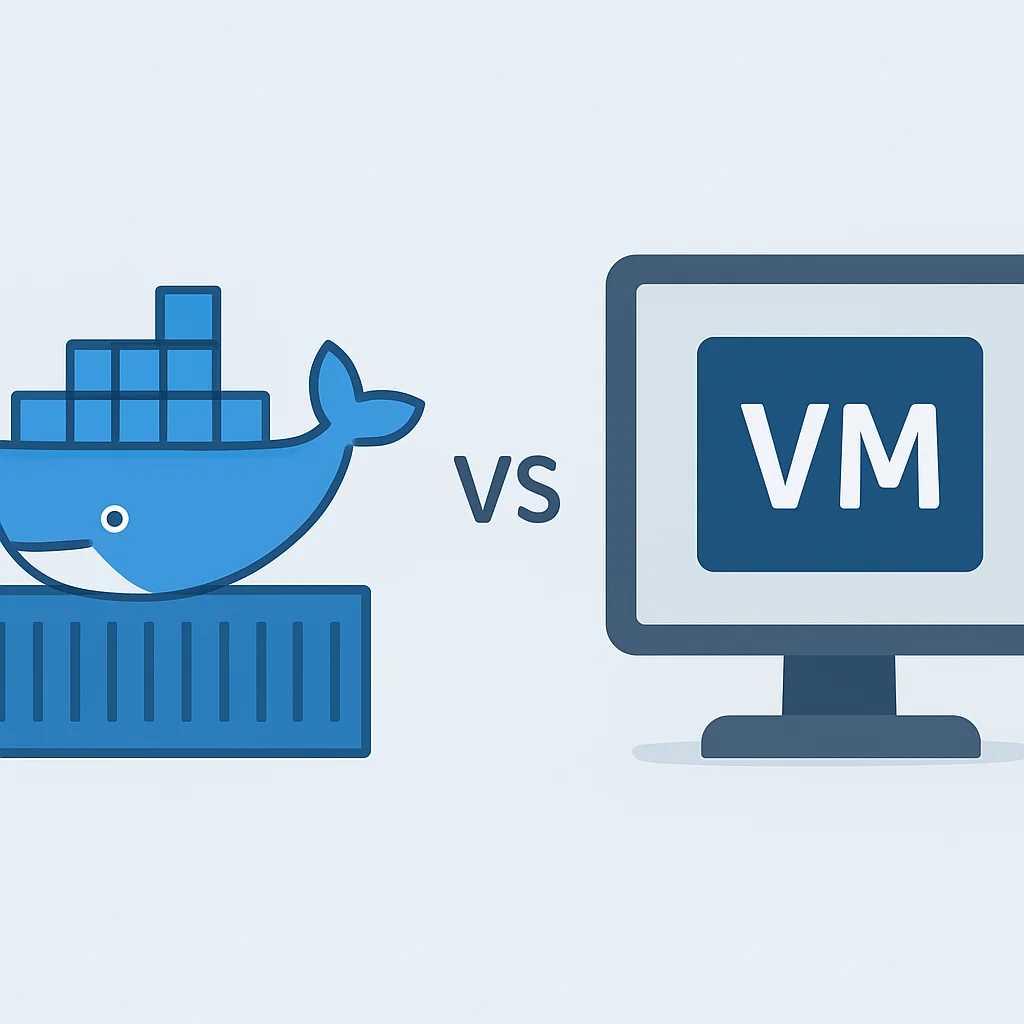 Docker 컨테이너와 가상 머신 비교 다이어그램