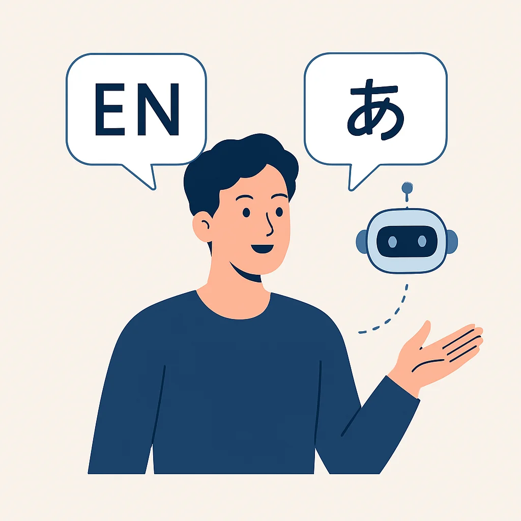 AI 도움으로 영어와 일본어 두 언어를 유창하게 구사하는 사람