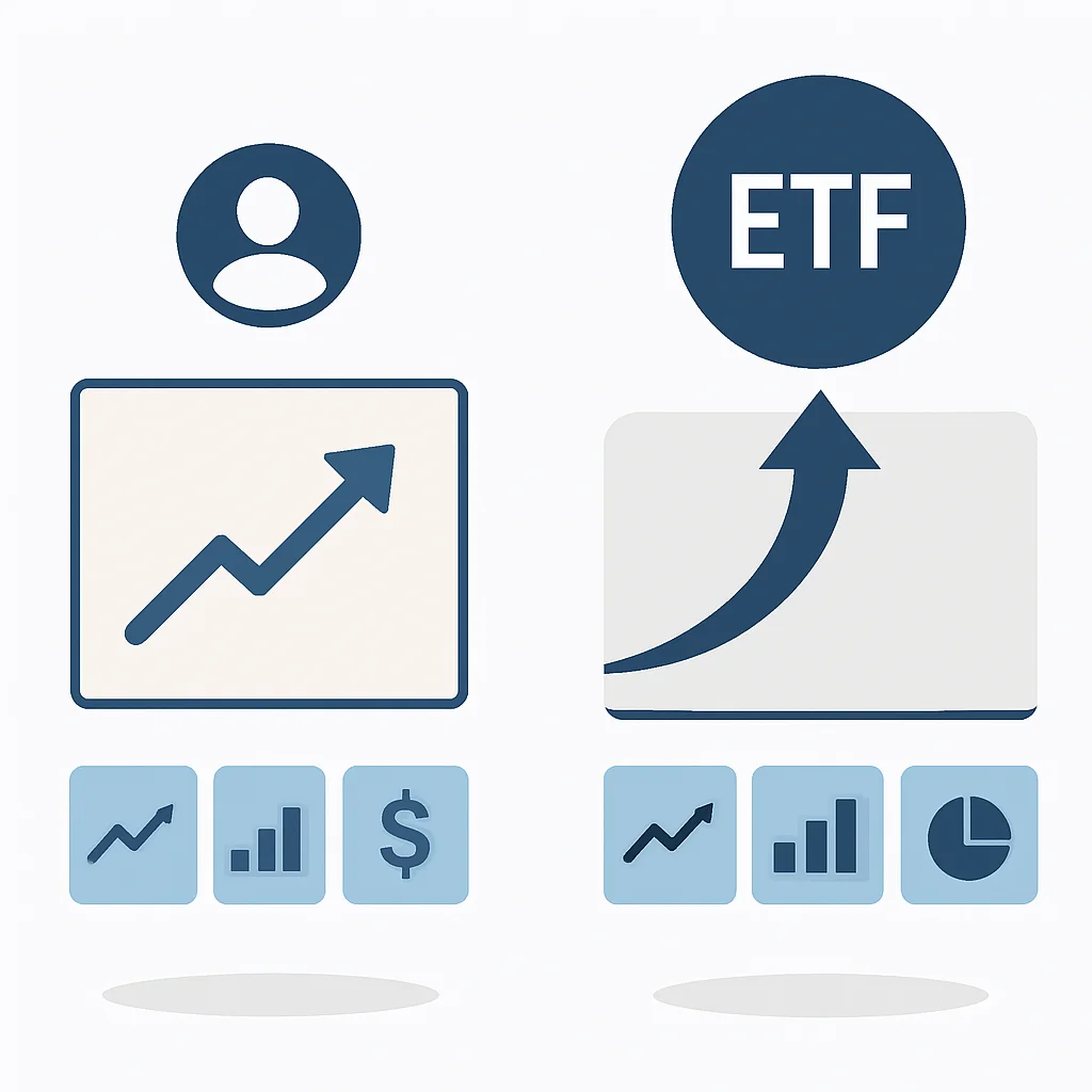 개별 주식과 ETF 투자 전략 비교, ETF의 분산 투자 이점 시각화