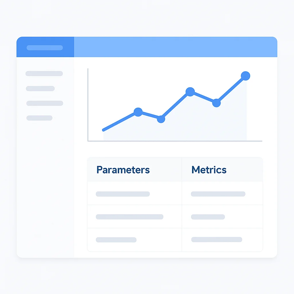 MLflow UI 실험 추적 결과 화면
