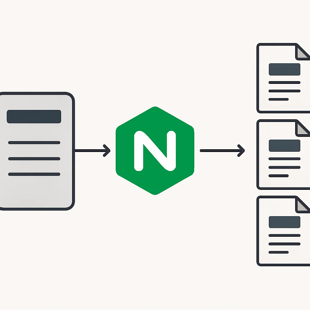 Nginx 정적 파일 서빙 아키텍처 다이어그램