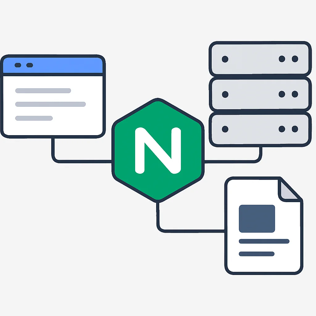 Nginx 정적 파일 서빙 아키텍처 다이어그램