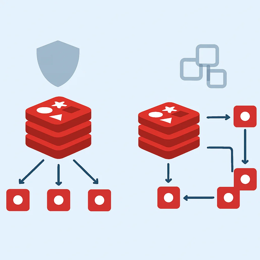 Redis Sentinel 및 Cluster 아키텍처 다이어그램