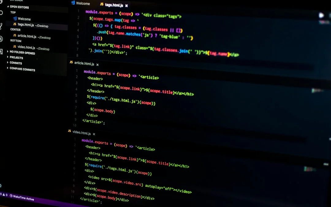 VS Code 확장 프로그램이 활성화된 개발 환경 이미지