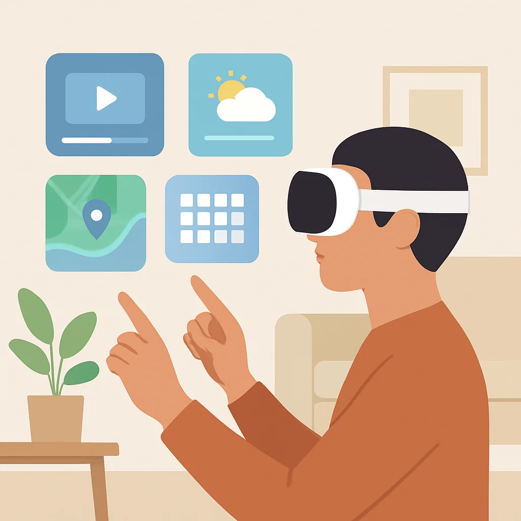 Apple Vision Pro 공간 UI 예시