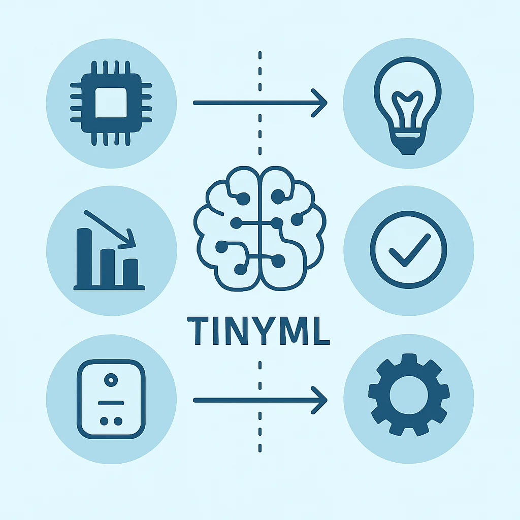 TinyML 개발 주요 도전 과제 및 해결책 다이어그램