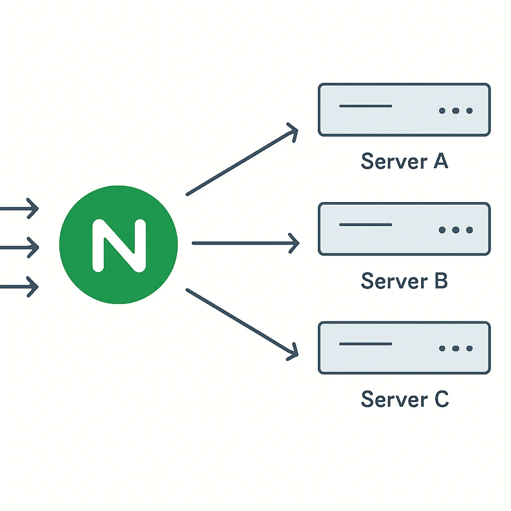 Nginx 로드 밸런싱 트래픽 분산 도식