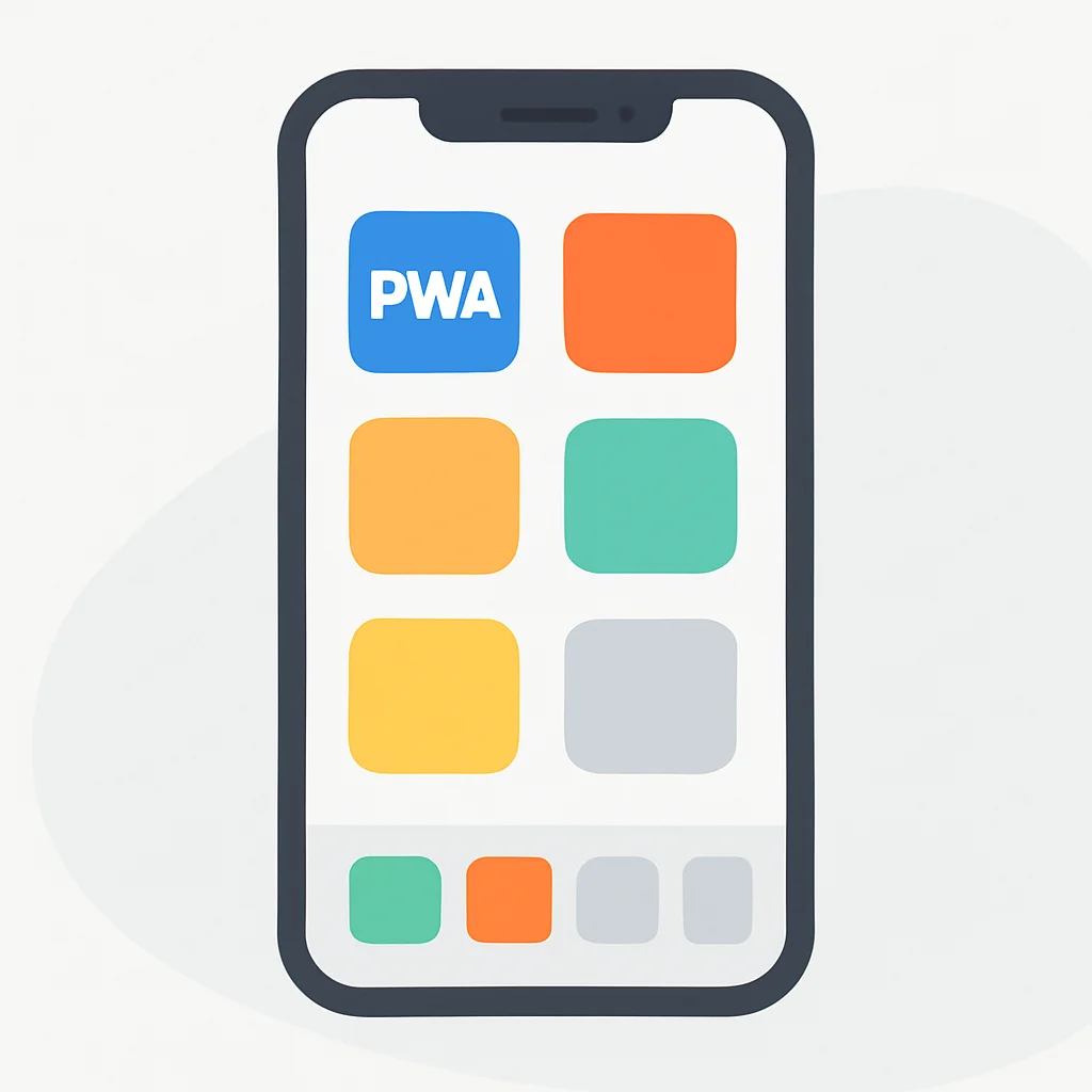 모바일 홈 화면에 설치된 PWA 스크린샷