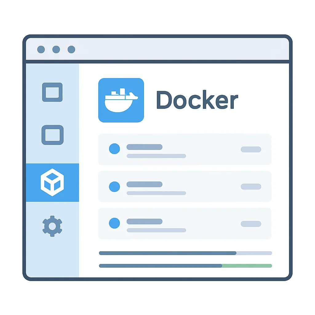 시놀로지 DSM Docker 애플리케이션 UI (실행 중인 컨테이너)